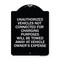 Signmission Unauthorized Vehicles Not Connected for Charging Purpose Towed Alum Sign, 24" x 18", BW-1824-22777 A-DES-BW-1824-22777 - alternate 1